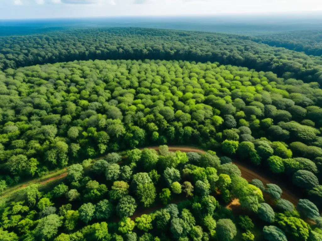 Vista aérea emocionante de restauración de ecosistemas con drones, integrando tecnología y sostenibilidad para un futuro esperanzador