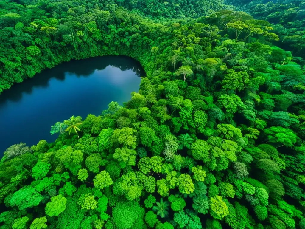 Vista aérea de exuberante selva tropical con prevención enfermedades tropicales selva