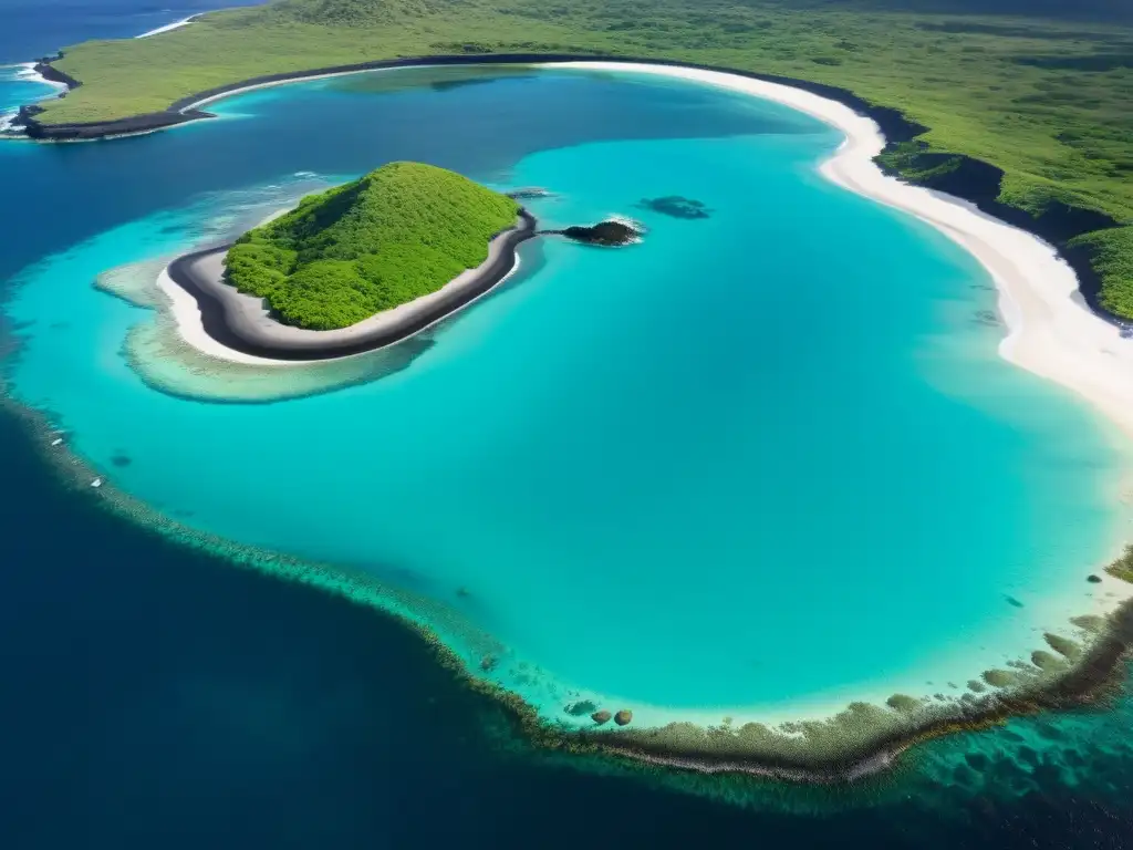 Vista aérea impresionante de las Islas Galápagos, paraíso del turismo ecológico en Islas Galápagos y Seychelles