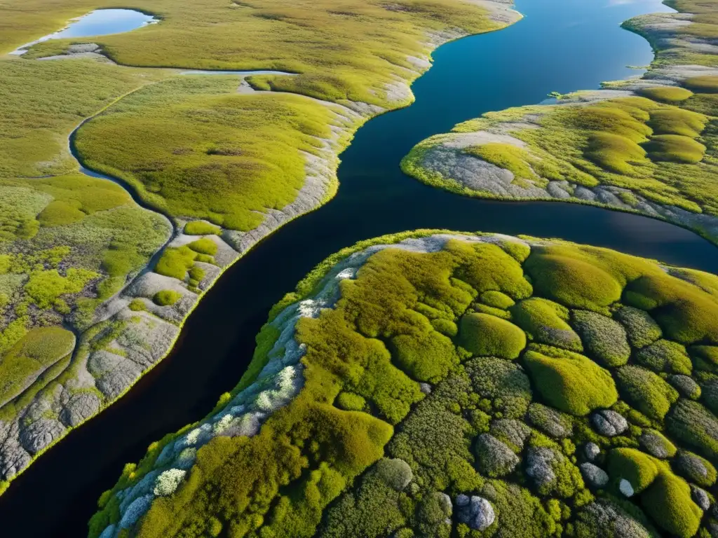 Vista aérea de la tundra resalta el equilibrio en el ciclo de nutrientes