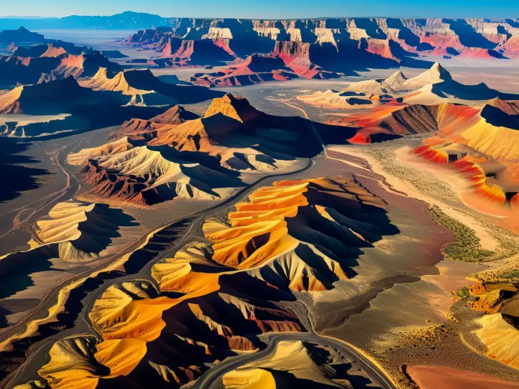 Una vista detallada del paisaje desértico que muestra la belleza natural y el significado geológico de los colores del desierto