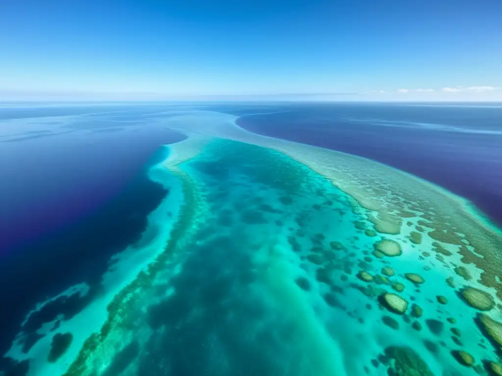 Vista impresionante del océano con fitoplancton, vital para la vida marina