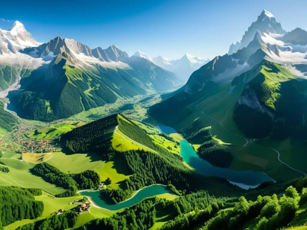 Vista panorámica de los Alpes: biodiversidad y ecoturismo en un paisaje alpino de ensueño